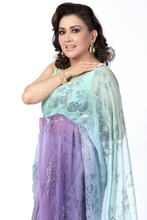 Load image into Gallery viewer, Noor Shimmer | Ombre Chiffon Sari
